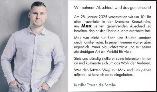 Traueranzeige von Max  von Lausitzer Rundschau